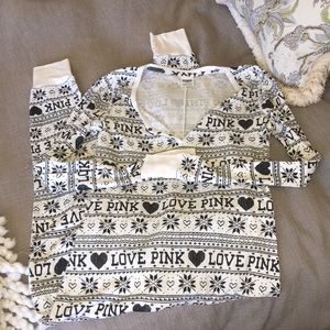 PINK Adult Thermal Onesie